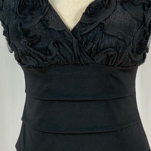 Enfocus Studio Sleeveless V Neck Sheath Dress - Black - size 6 - Picture 5 of 7